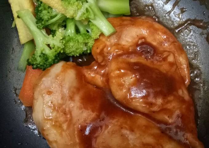 Resep Ayam Panggang Saus Barbeque: menu sehat/diet, Lezat Sekali