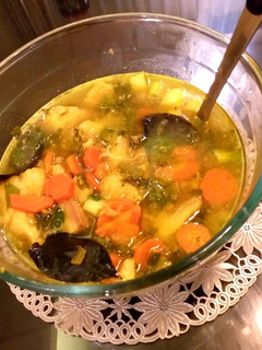 عکسی از دستور سوپ ماهی و سبزیجات