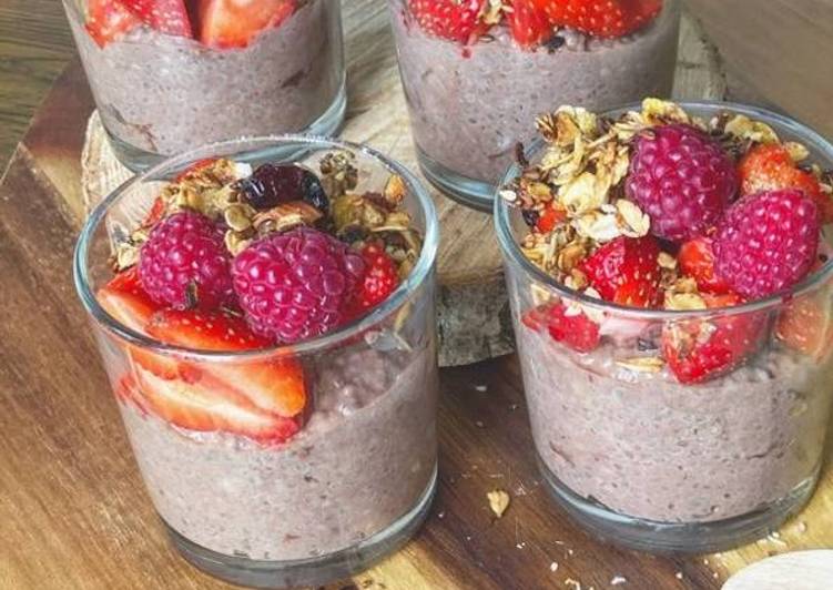 》 Pudim de chia com sabor a chocolate 🍫 - Gozhowgos