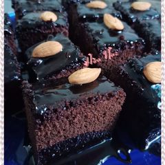 A picture of #Chocolate_Brownies ! #KokabAndCookpad #FoodiesAndFriends #ILoveMeetha.