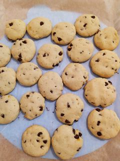 Foto di Biscotti banana e gocce di cioccolato
