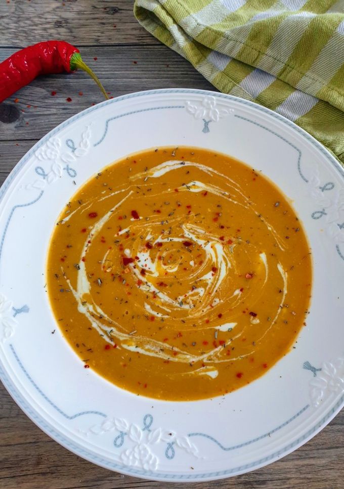 Süßkartoffel-Kokos-Suppe Rezepthauptbild