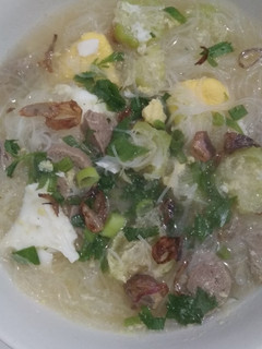 Foto resep Sayur oyong telor bakso soun