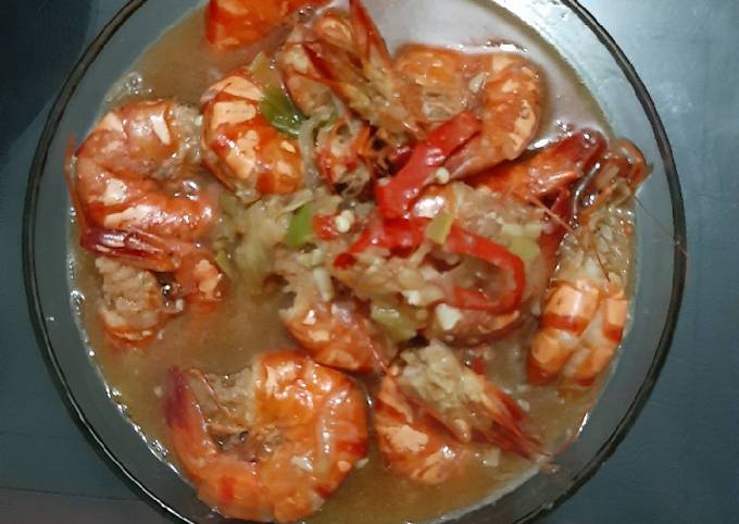 Udang Kuah Saus Tiram