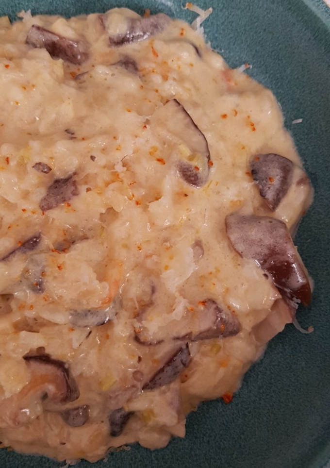 Una foto de Risotto de setas con nata