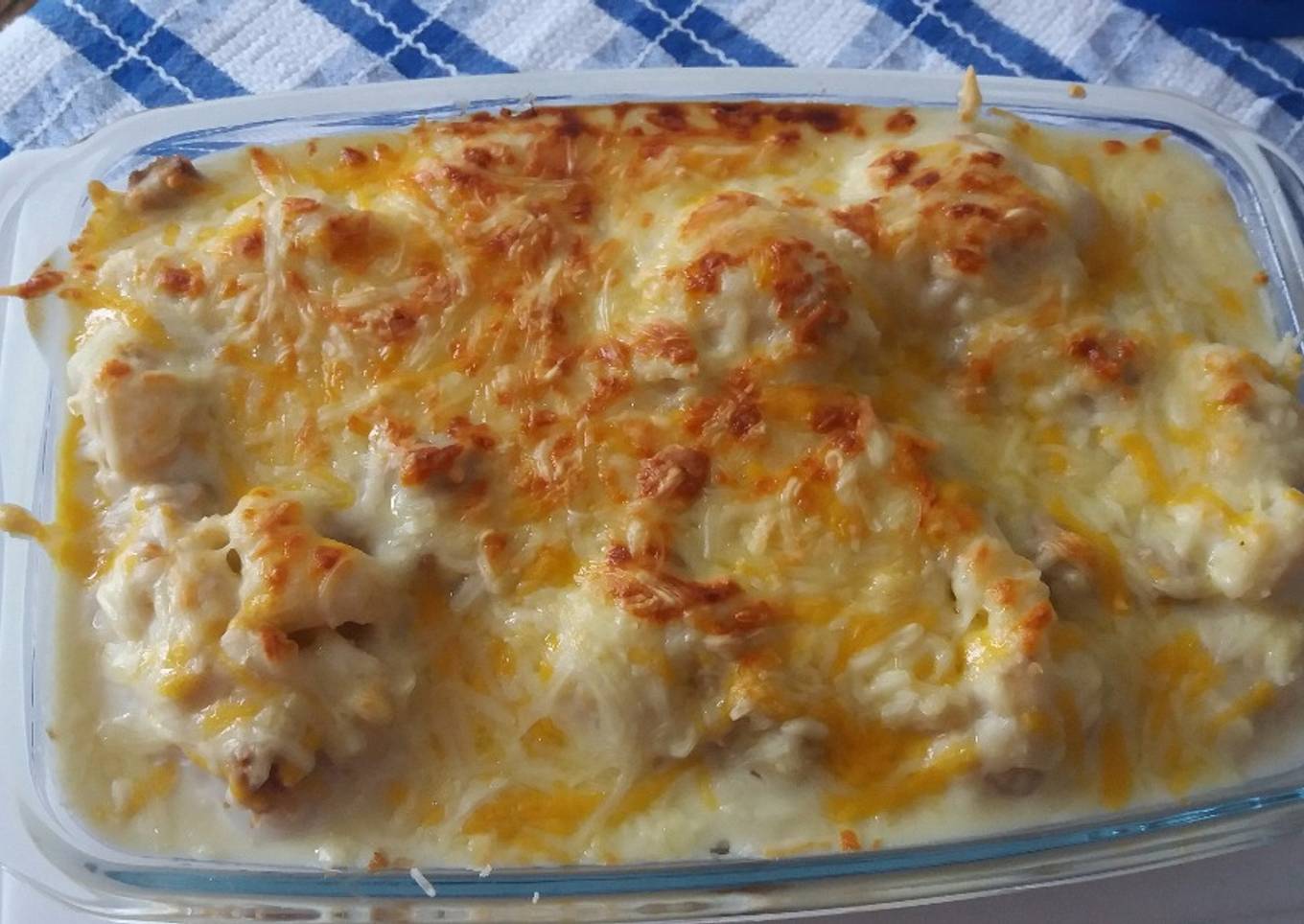 Coliflor con atún gratinada