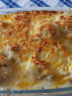 Una foto de Coliflor con atún gratinada
