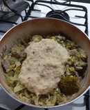 Salsa de hinojo con queso untable