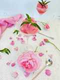 Granita di sciroppo alle rose