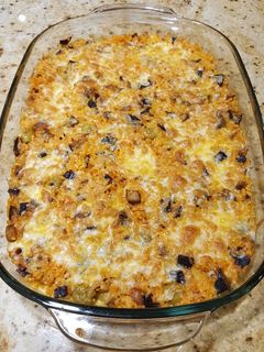 Una foto de Arroz con berenjena al horno