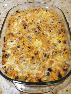 Una foto de Arroz con berenjena al horno