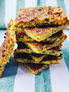 Foto di Schiacciata di ceci con zucca e rosmarino