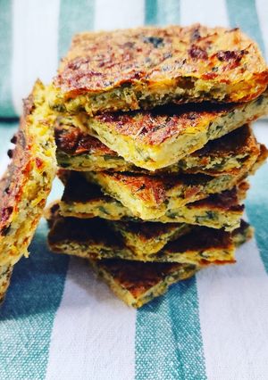Foto di Schiacciata di ceci con zucca e rosmarino