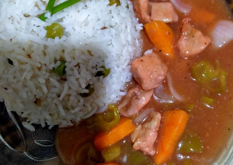 Chicken Manchurian with fried rice