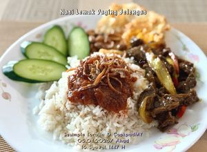Gambar Nasi Lemak Daging Belengas