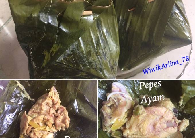 Pepes Daging dan Usus ayam