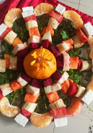 A picture of Salad with paneer.
