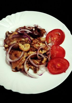 A picture of Pan fried chicken.