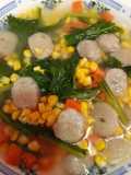 Sup jagung pentol
