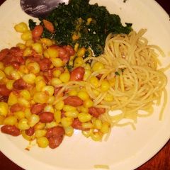 A picture of Pasta with githeri.