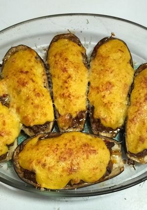 Una foto de Berenjenas rellenas con bechamel de zanahoria