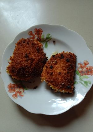 Foto resep Roti goreng isi coklat strawberry