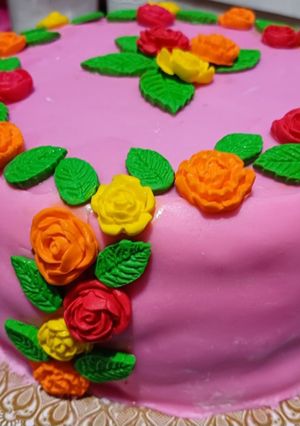 Una foto de Torta floral