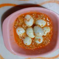 A picture of Sambalado teri nasi puyuh (MPAsi 11 bulan).