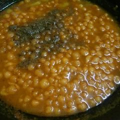 A picture of Boondi ki sabzi.
