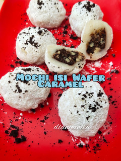 Foto resep Mochi isi Wafer Caramel (tanpa tepung ketan)