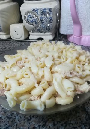 صورة لوصفة معكرونه بالتونة