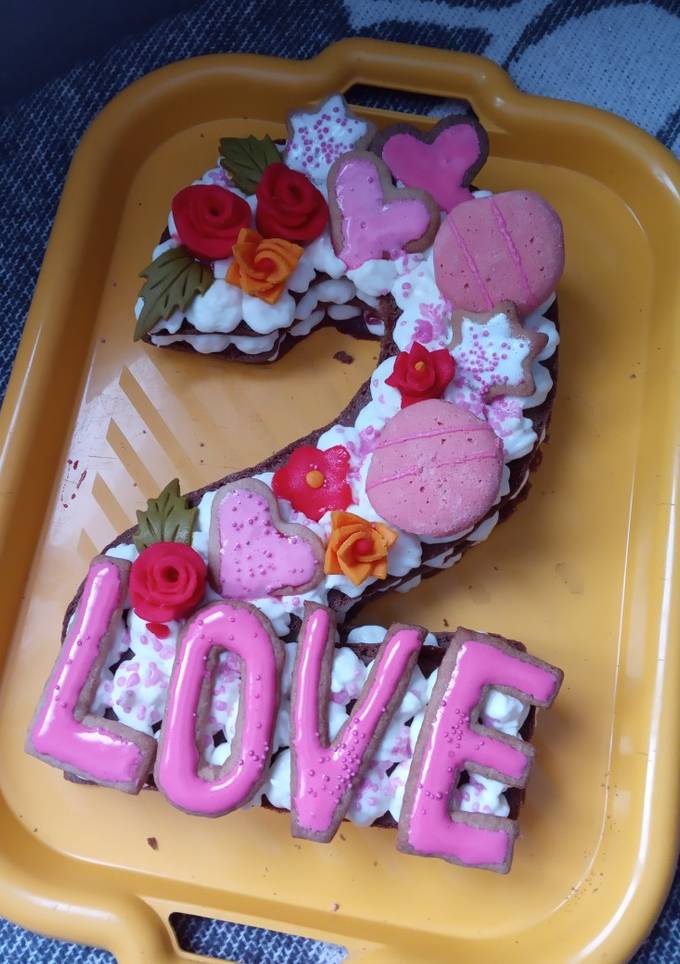 🍰 Торт цифра з шоколадними коржами