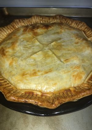 A picture of Chicken pot pie (for two pies).