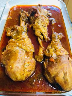 A picture of Root Beer Braised Turkey Drumsticks.