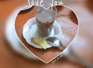 Hình của món Sữa gạo nếp cẩm - hạt sen - đậu phộng.