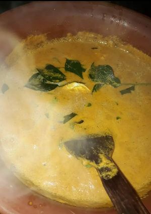 A picture of Easy egg curry in coconut gravy - Kerala style.