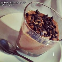 A picture of Cheese Crackers Chocolate Mousse.