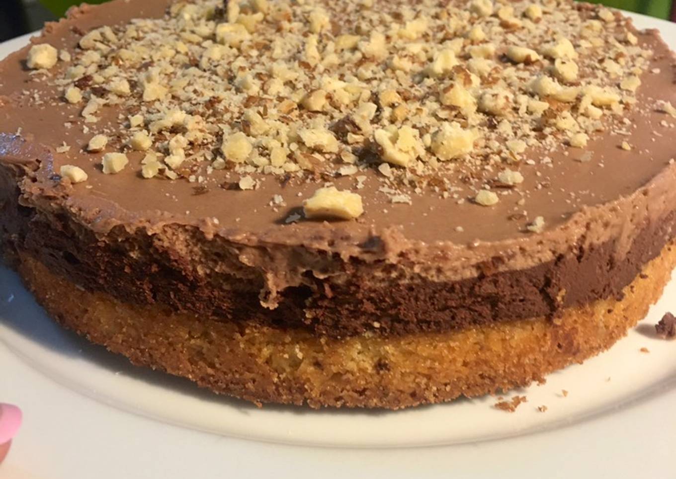 Croquant aux noisettes mousse chocolat praliné et chocolat noir absolu