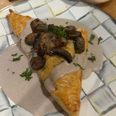 A picture of Chicken Friand with Best Ever Cream of Mushroom Soup.