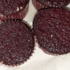 Red velvet cup cakes A picture of Red velvet cup cakes.