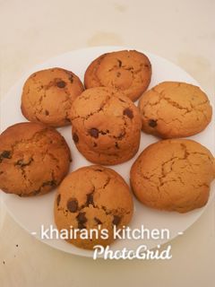 Chocolate chips cookies ainihin hoton girkin