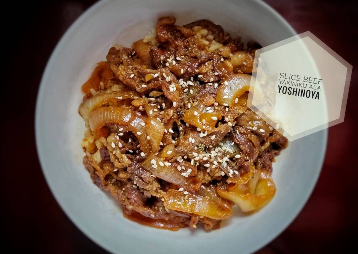 Simple Slice Beef Teriyaki ala Yoshinoya