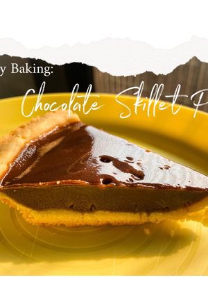 Foto resep Easy Baking: Chocolate Skillet Pie (Pie Susu Coklat Teflon)