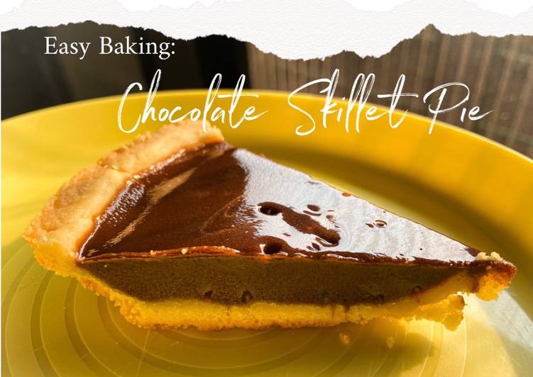 Easy Baking: Chocolate Skillet Pie (Pie Susu Coklat Teflon)