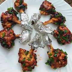 Chicken wings lollipop in BBQ sauce #kidsrecipecontest A picture of Chicken wings lollipop in BBQ sauce #kidsrecipecontest.