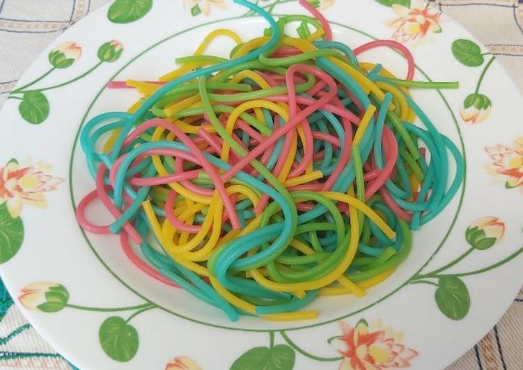 Espaguetis de colores