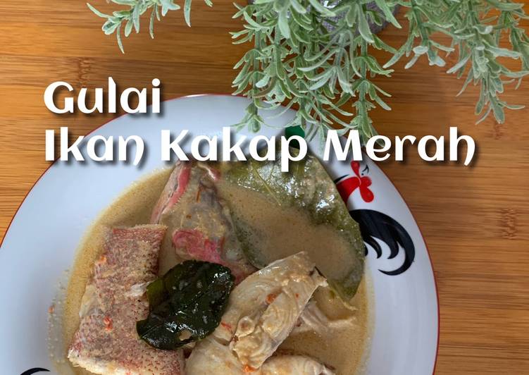 Langkah Mudah untuk mengolah Gulai Ikan Kakap Merah🐟 yang Enak Banget