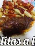 Costillitas de cerdo a la bbq