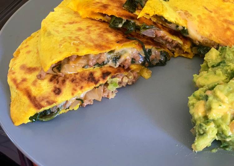 Step-by-Step Guide to Make Homemade Cheesy Beef Quesadilla + Guacamole