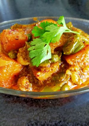 A picture of Mixed Vegetables Kolhapuri.